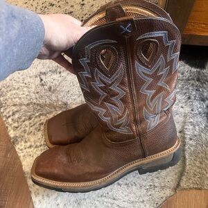 Mens Twisted X STEEL TOE work/cowboy boots size 13D